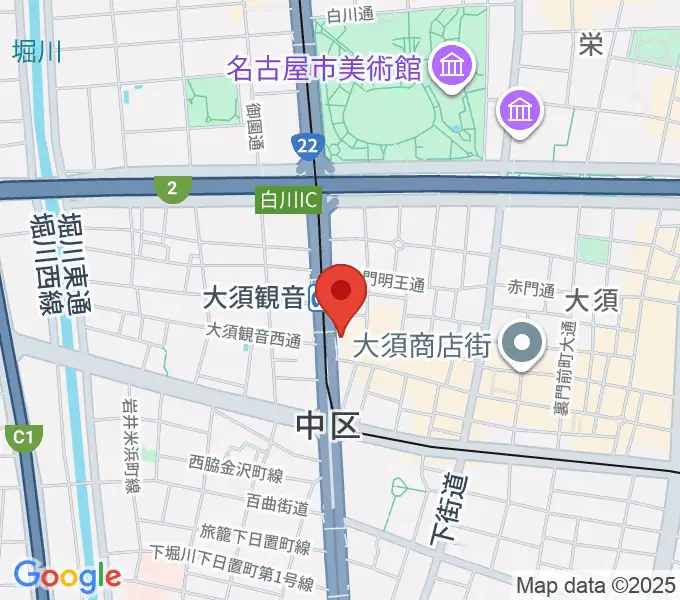 アンリミッツ大須の地図