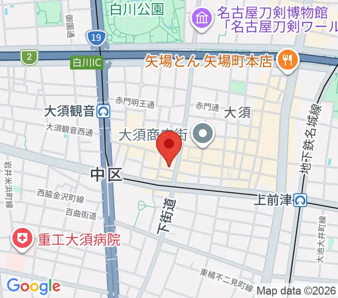 レコードショップZOOの地図