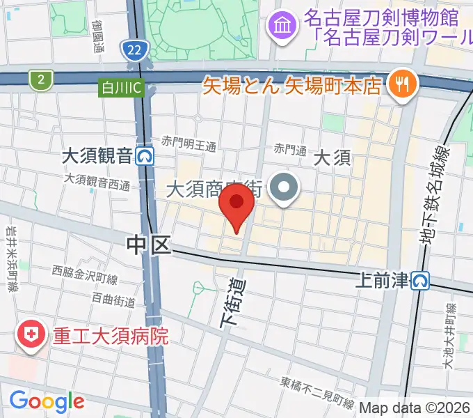 レコードショップZOOの地図