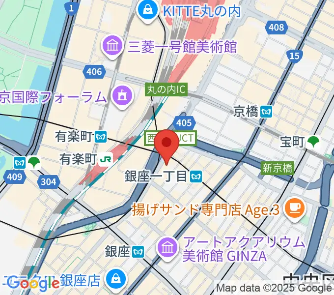 銀座SOLAの地図