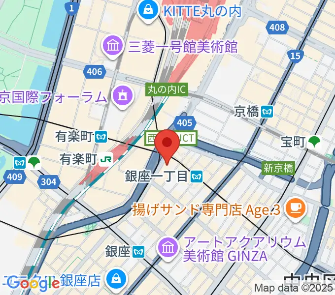 銀座SOLAの地図