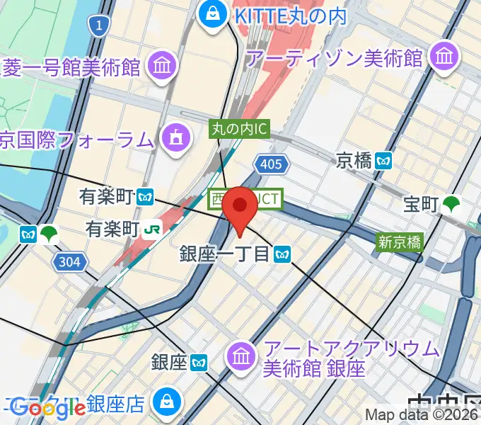 銀座SOLAの地図
