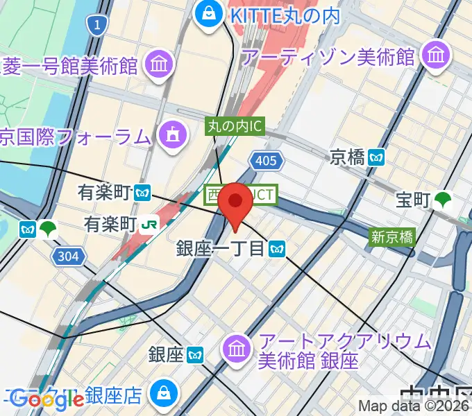 銀座SOLAの地図