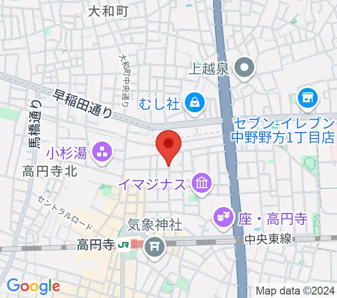 高円寺ヨーロピアンパパの地図