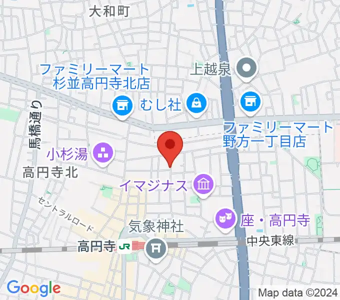 高円寺ヨーロピアンパパの地図