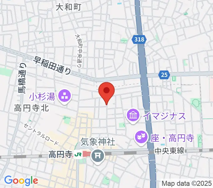 高円寺ヨーロピアンパパの地図