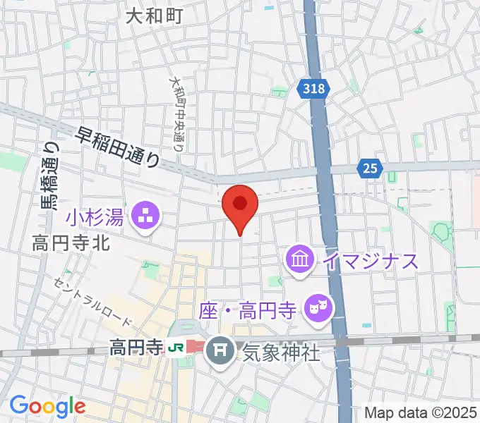 高円寺ヨーロピアンパパの地図
