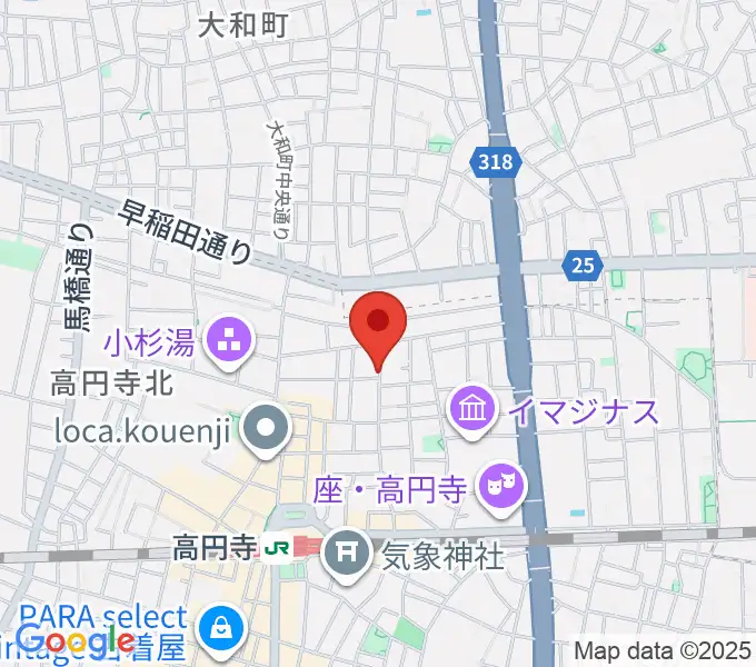 高円寺ヨーロピアンパパの地図