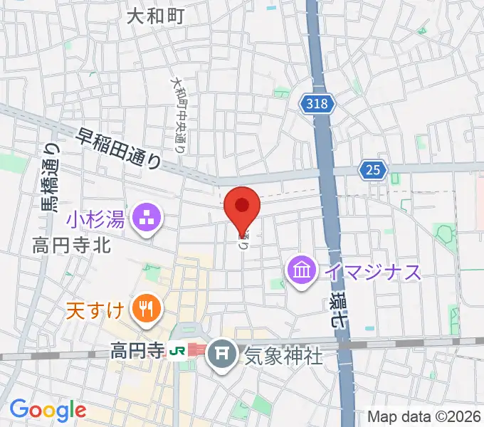 高円寺ヨーロピアンパパの地図