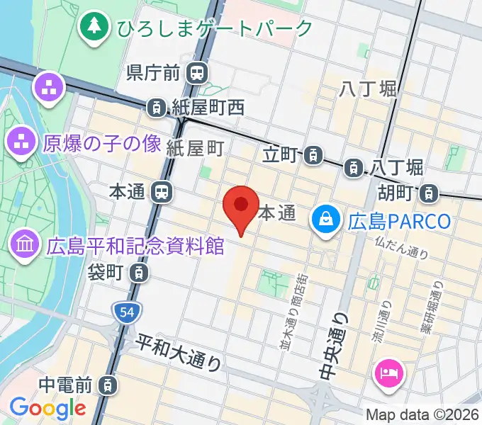 DISK SHOP MISERYの地図