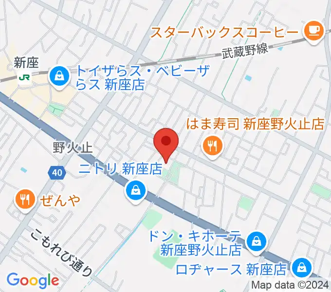 ふるさと新座館ホールの地図