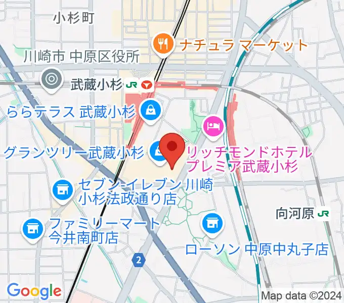 山野楽器 武蔵小杉店の地図