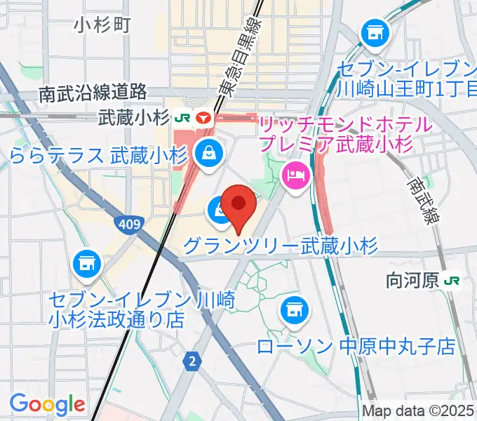 山野楽器 武蔵小杉店の地図