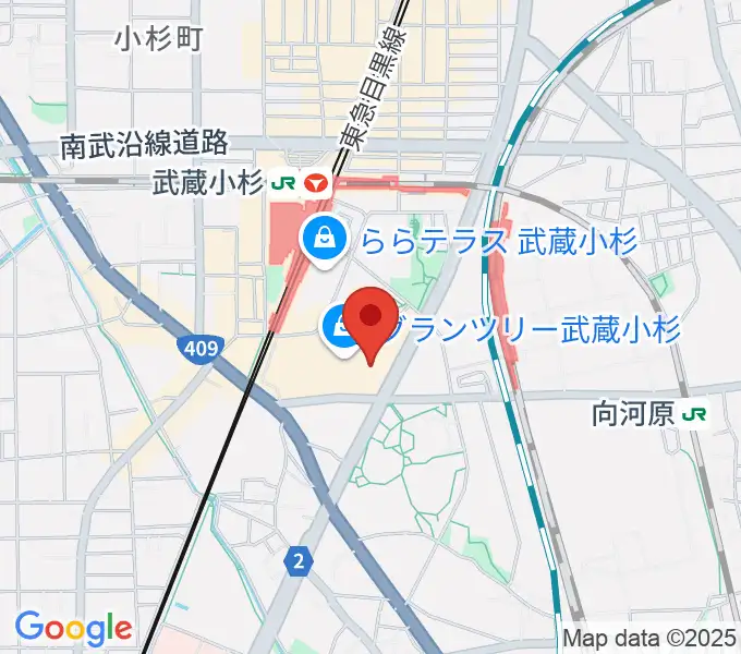 山野楽器 武蔵小杉店の地図