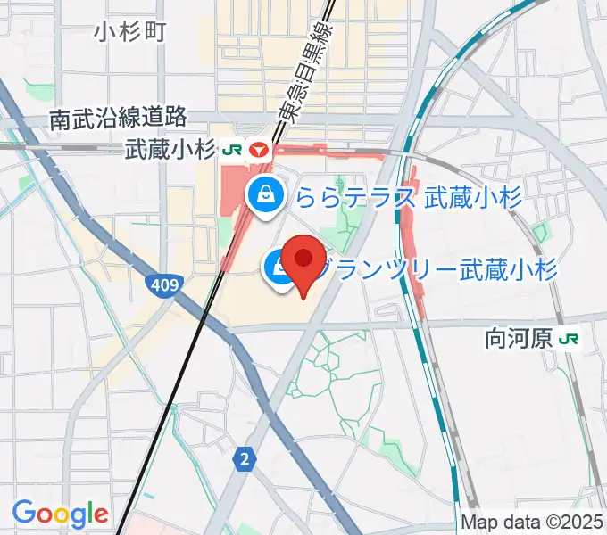 山野楽器 武蔵小杉店の地図