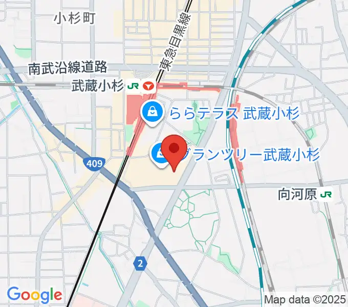 山野楽器 武蔵小杉店の地図