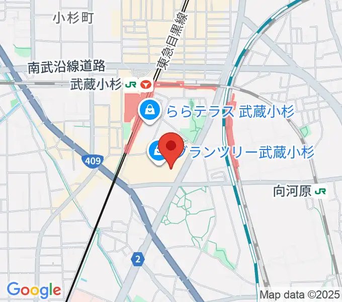 山野楽器 武蔵小杉店の地図