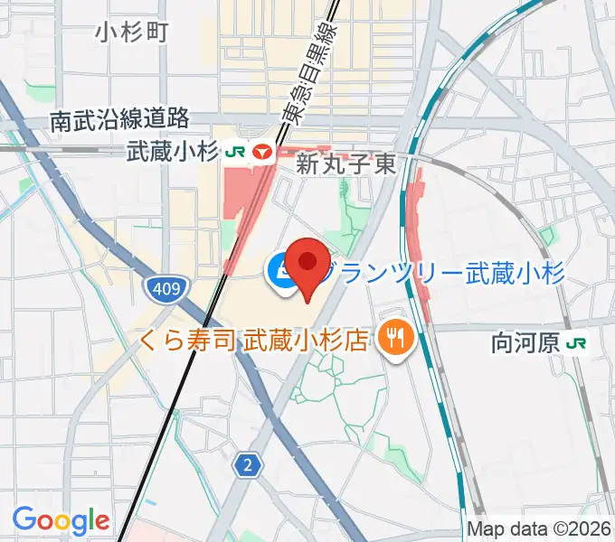 山野楽器 武蔵小杉店の地図