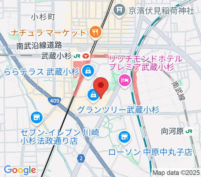 タワーレコード グランツリー武蔵小杉店の地図