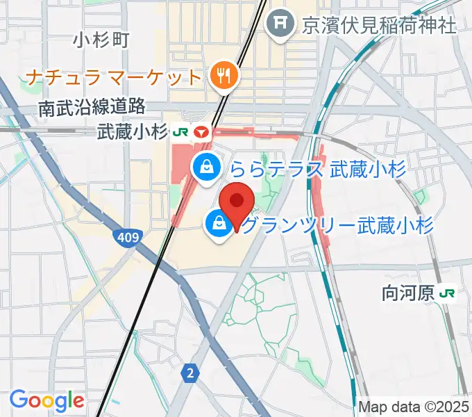 タワーレコード グランツリー武蔵小杉店の地図