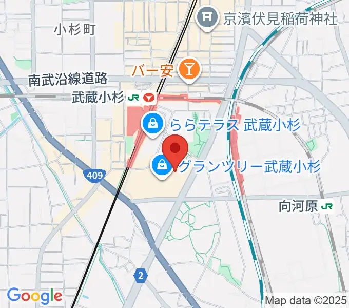タワーレコード グランツリー武蔵小杉店の地図