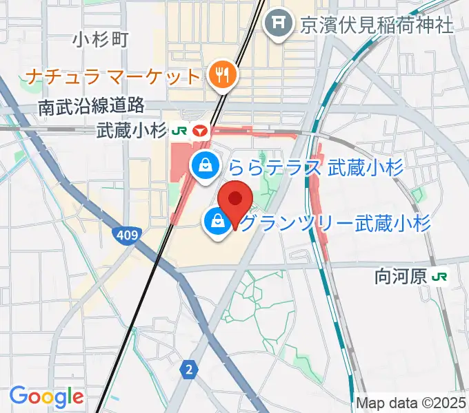タワーレコード グランツリー武蔵小杉店の地図