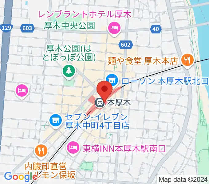 山野楽器 本厚木ミロード店の地図