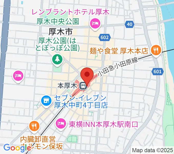山野楽器 本厚木ミロード店の地図