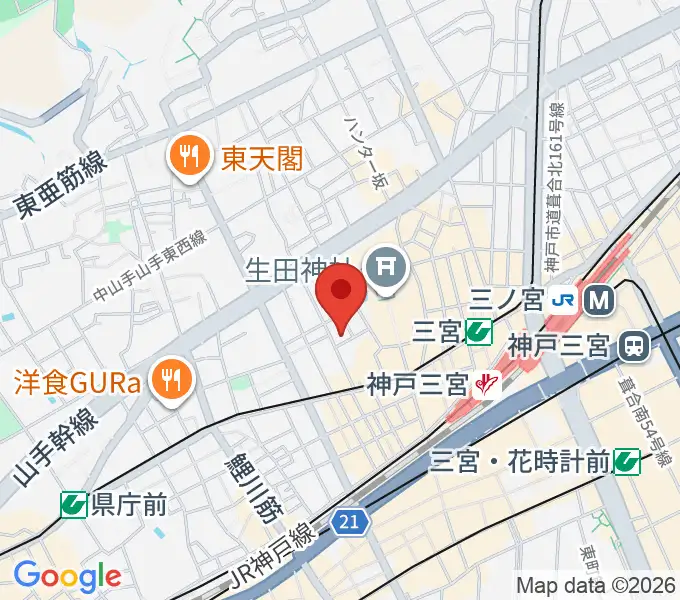 神戸Brothers and Sistersの地図