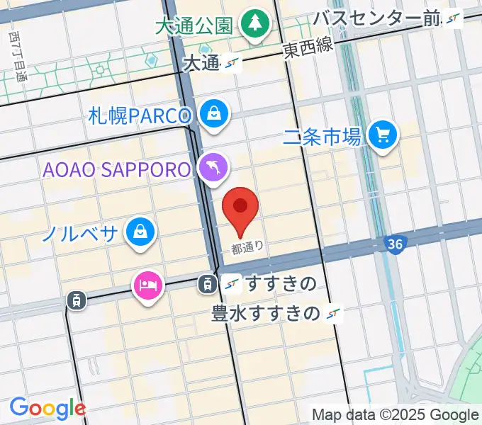 札幌ブルース・アレイの地図