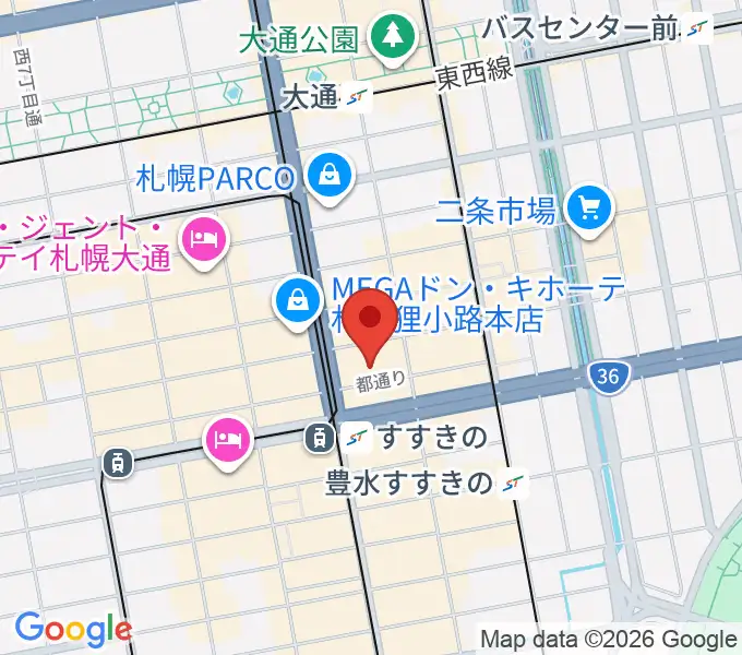 札幌ブルース・アレイの地図