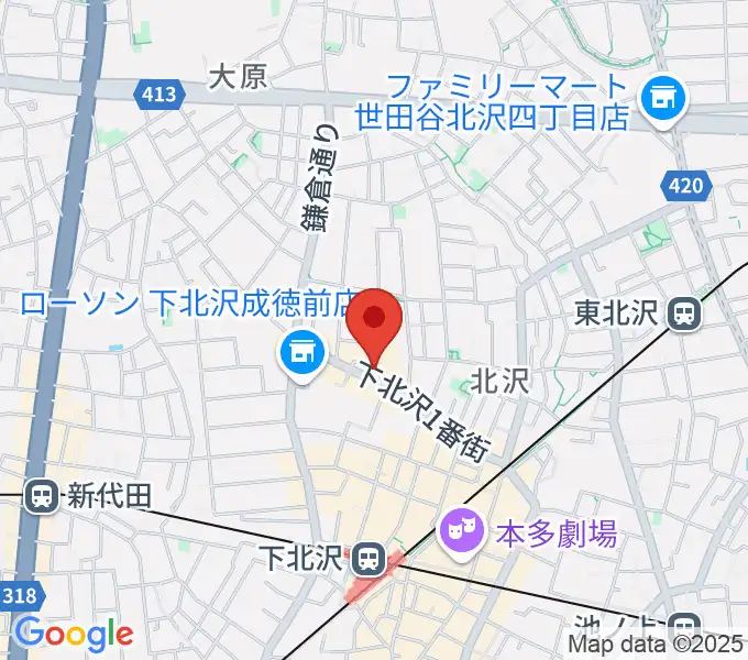 下北沢GARAGEの地図