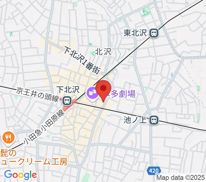 下北沢シェルターの地図