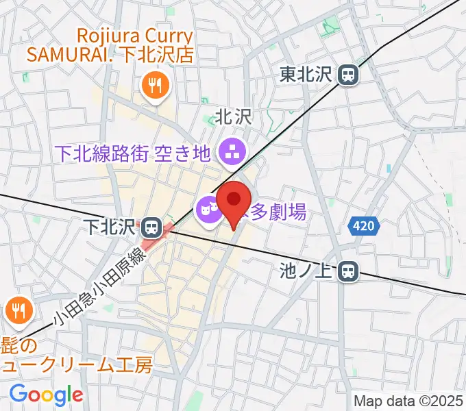 下北沢シェルターの地図
