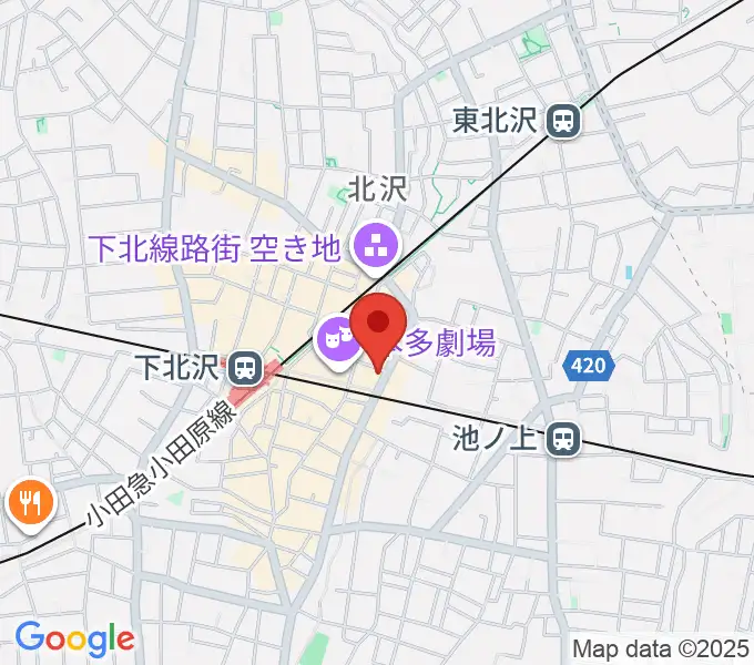 下北沢シェルターの地図
