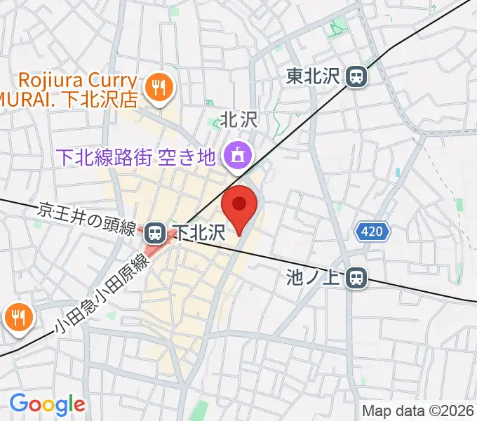 下北沢シェルターの地図
