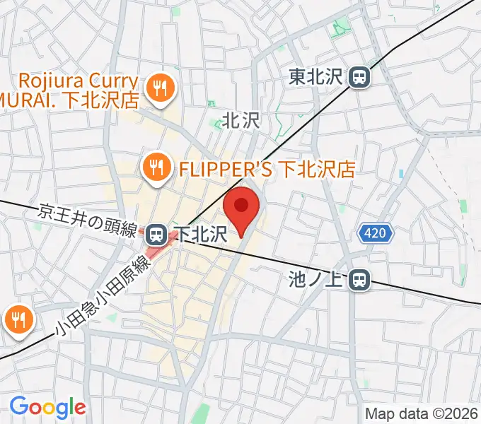 下北沢シェルターの地図
