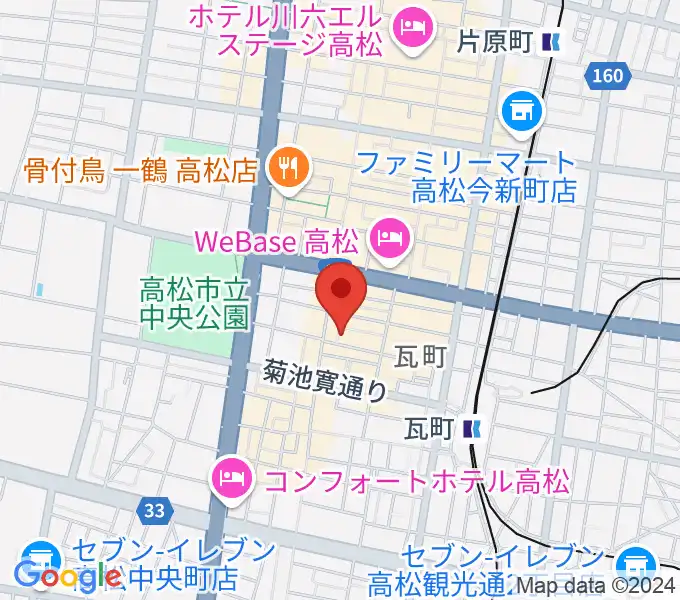 高松ルーツレコードの地図