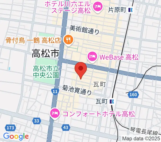 高松ルーツレコードの地図