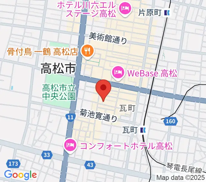 高松ルーツレコードの地図