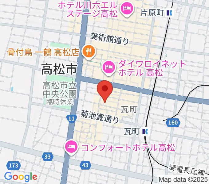 高松ルーツレコードの地図