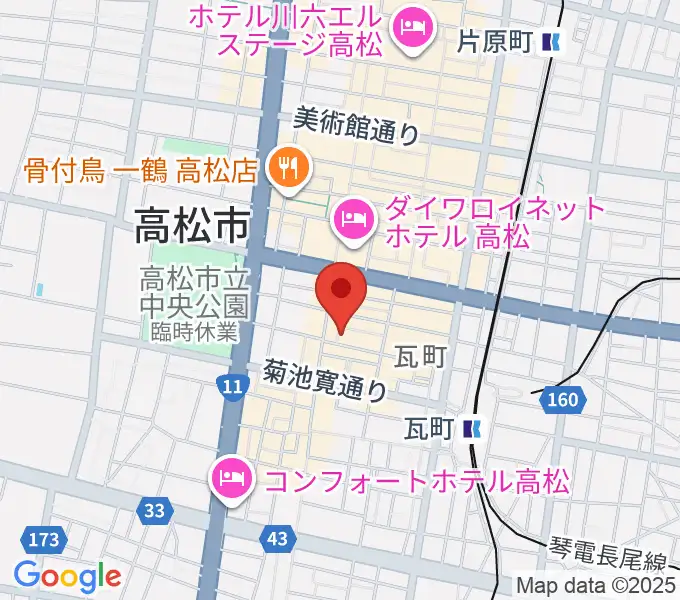 高松ルーツレコードの地図