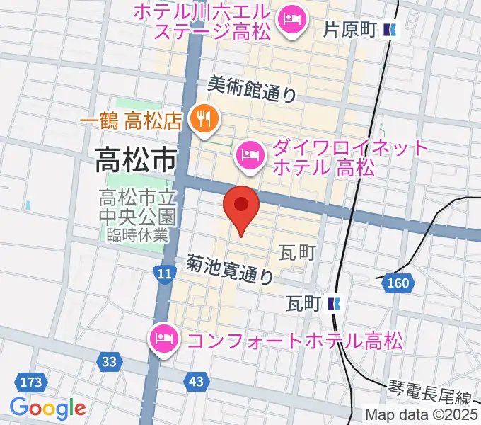 高松ルーツレコードの地図