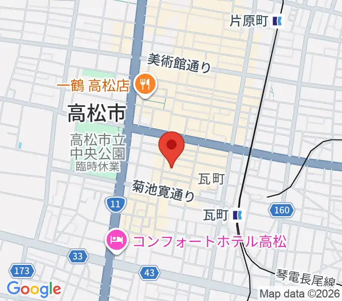 高松ルーツレコードの地図