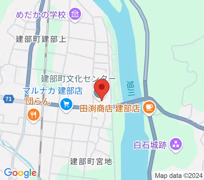 建部町文化センターの地図