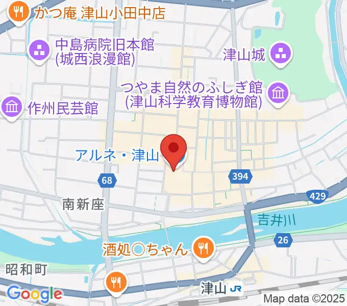 ベルフォーレ津山の地図