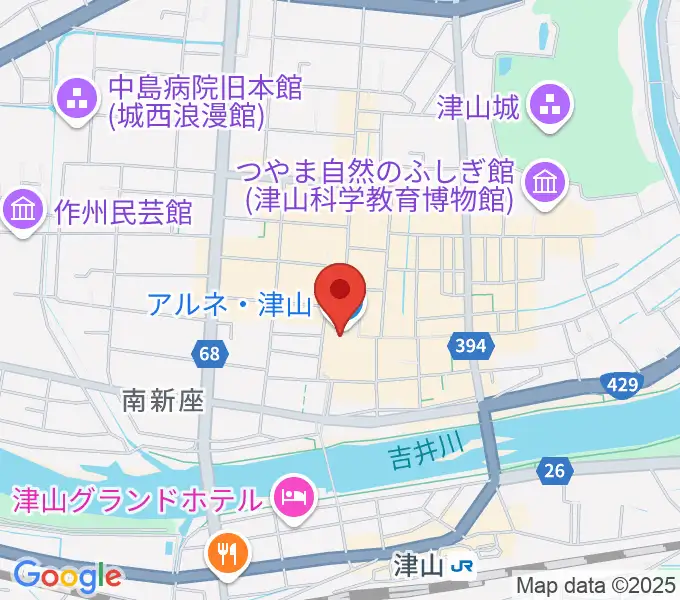 ベルフォーレ津山の地図
