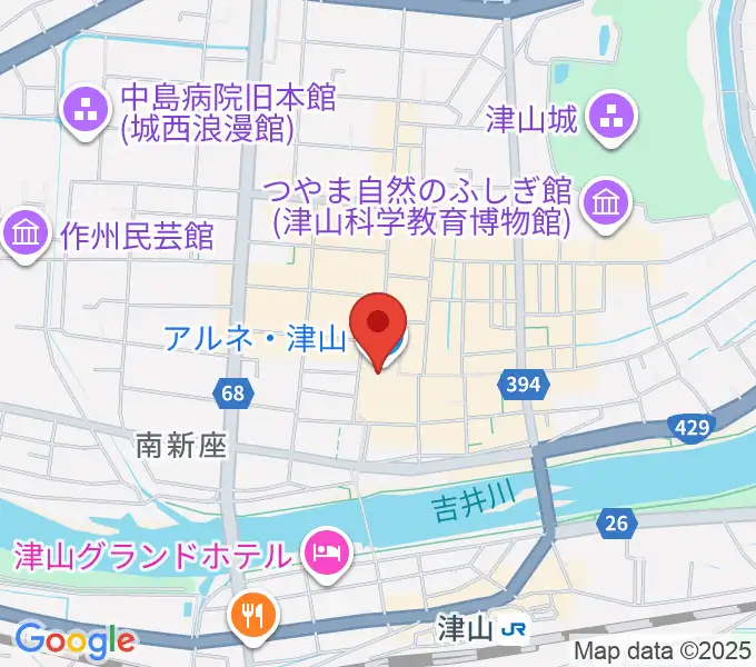 ベルフォーレ津山の地図