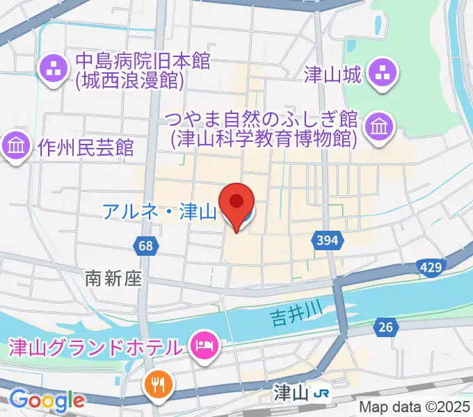 ベルフォーレ津山の地図