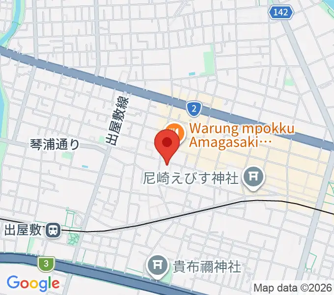 尼崎toraの地図